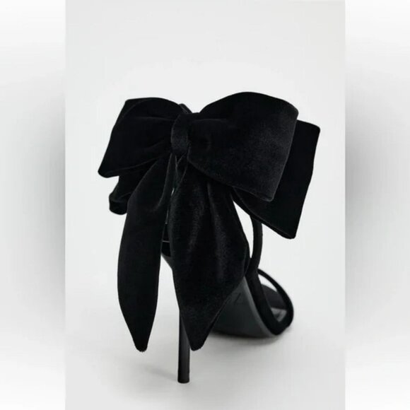 ZARA HEELED SANDALS WITH MAXI BOW - Picture 6 of 6